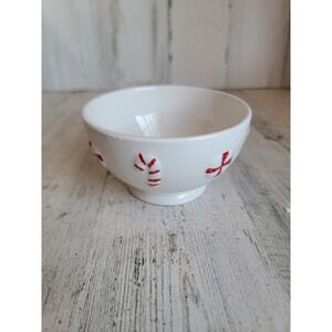 White miniature peppermint candy bowl dish Xmas‎ home decor